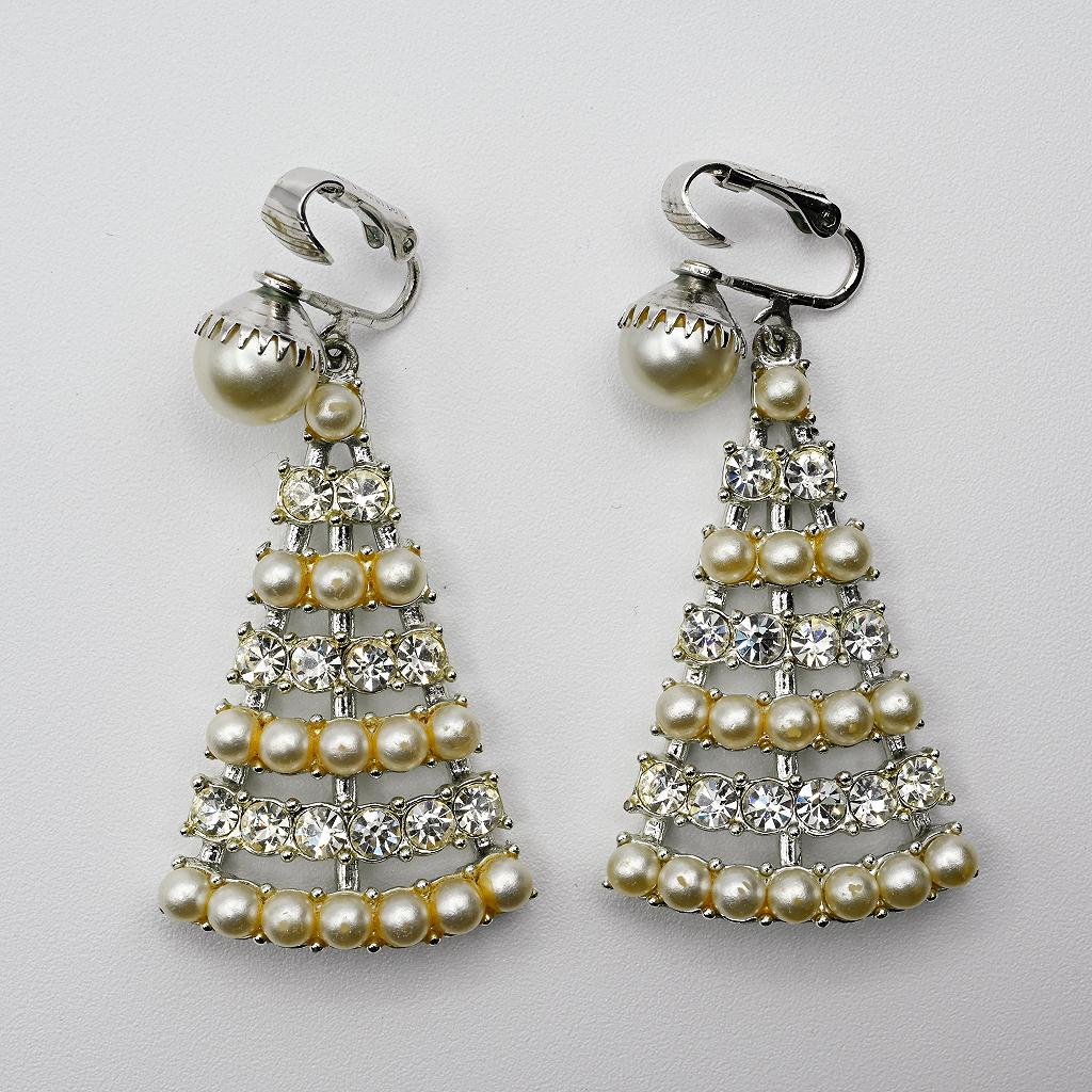 Sarah Coventry Early Clip Earrings - Moonlight Madness - 1961