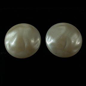 Trifari pearl disc earrings
