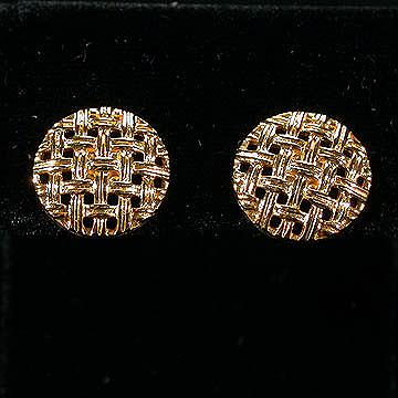 Sarah Coventry Basket Weave Clip Earrings