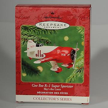Hallmark Ornament Gee Bee R-1 Super Sportster 2001 Sky;s the Limit QX8005