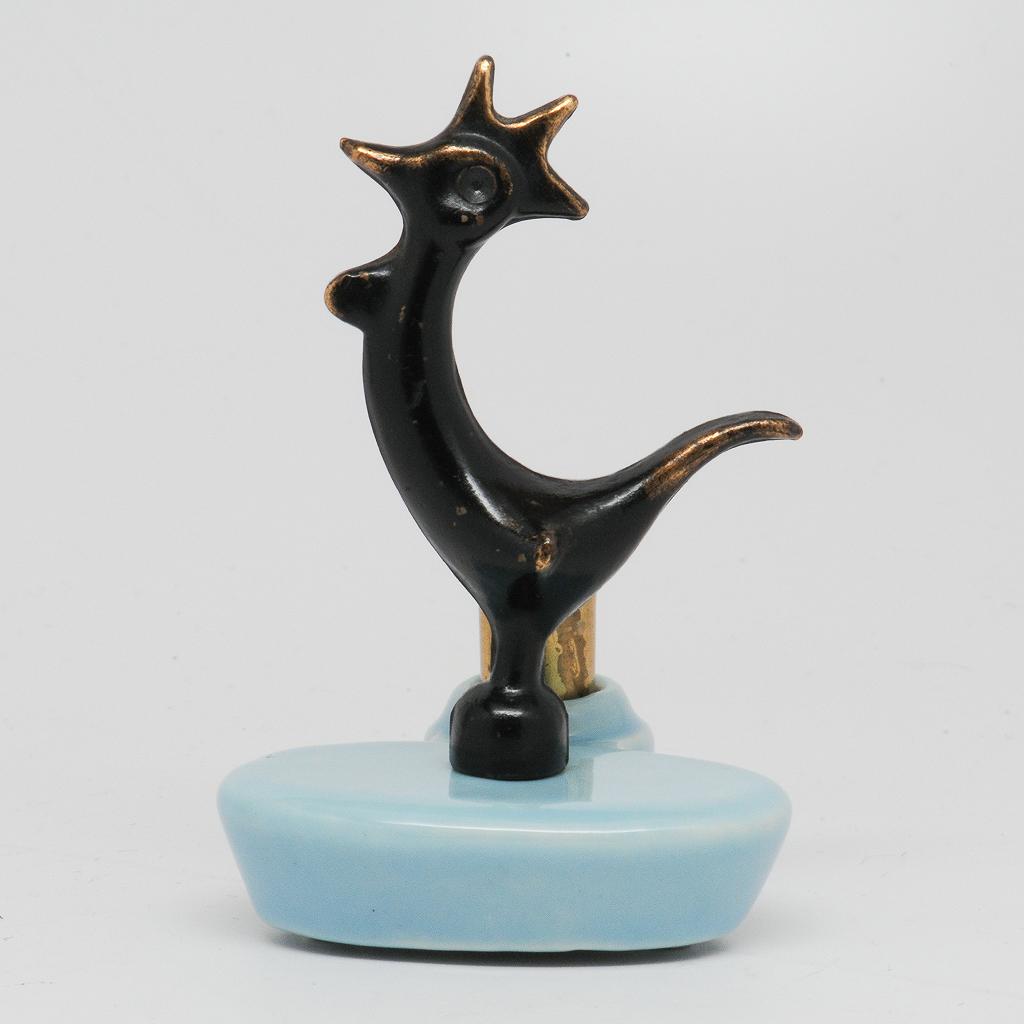 Wade Candle Holder With Bouldray Metal Cockerel Rooster
