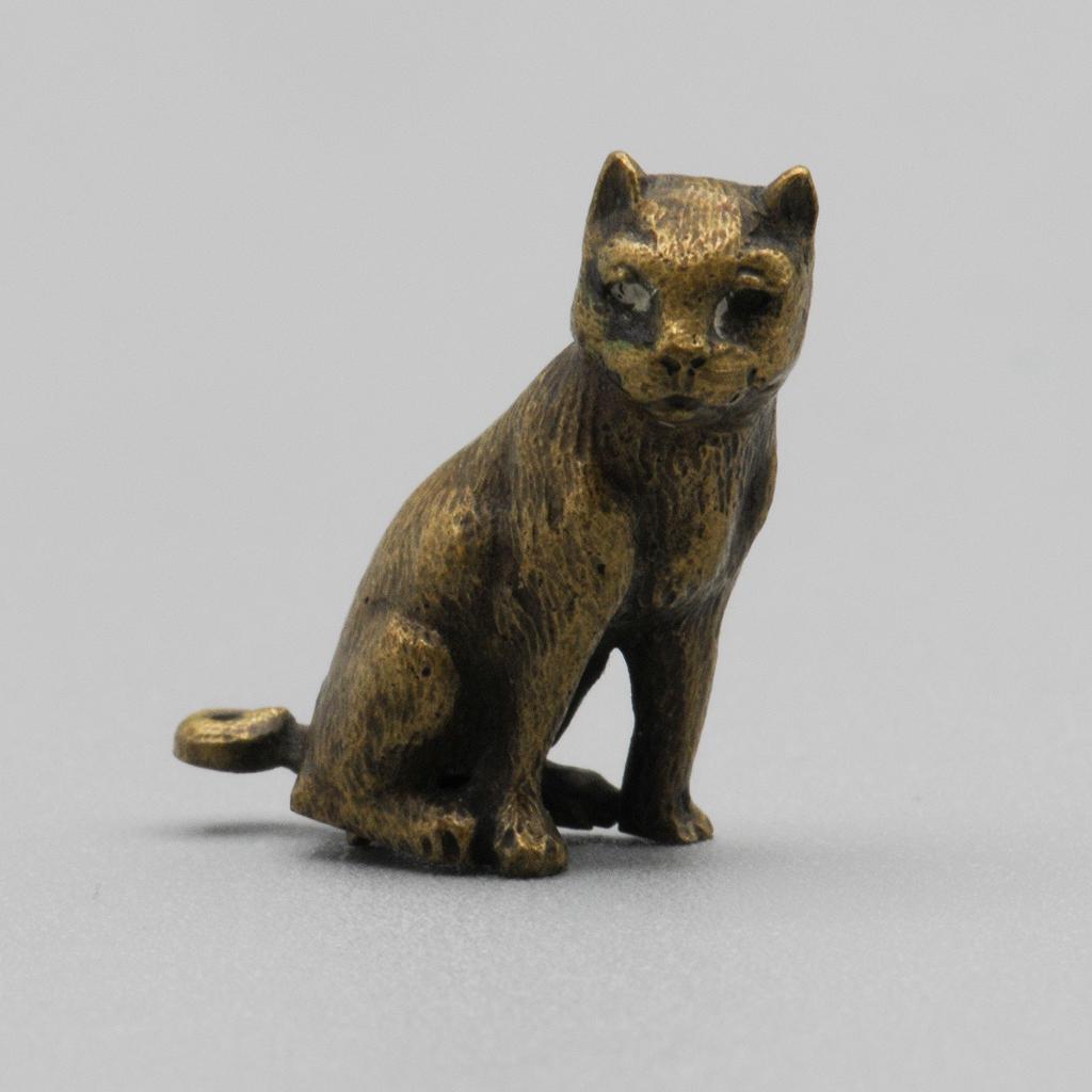 Miniature Vienna Austrian Bronze Sitting Cat