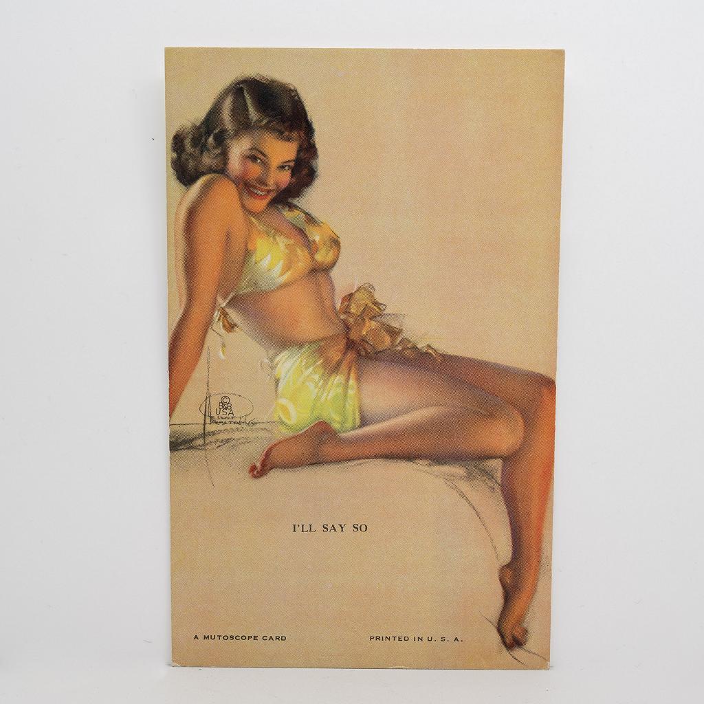 Mutoscope Pin Up Card - 1940s - I