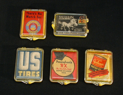 Five Automotive Match Books