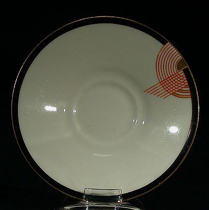 Royal Doulton Tango Saucer - Black, Red, and Gold