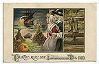Winsch Thanksgiving Postcard with Puritan Relief Ship