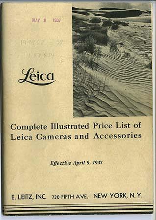 Leica Full Price List 1937