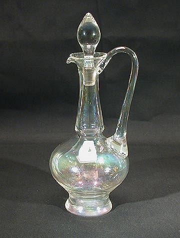 Beautiful Blown Glass Victorian Claret Jug or Cruet