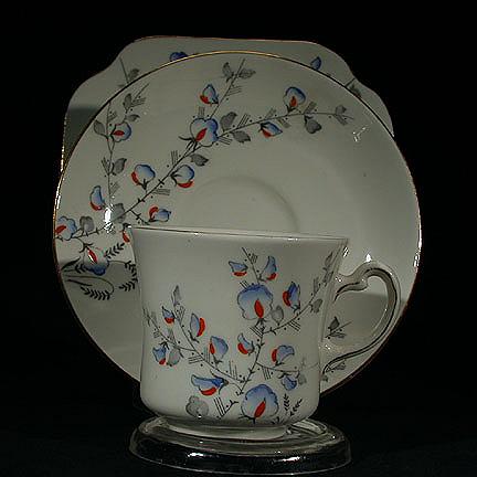 Colclough Deco Trio - Cup, Saucer, & Plate