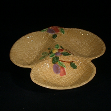 Shorter Three Part Divided Jam or Condiment Bowl