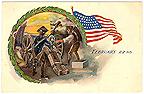 George Washington Birthday Postcard with Canon