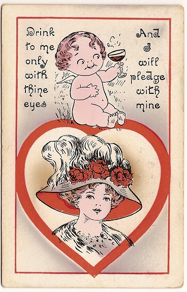 Vintage  Valentine Card - Perhaps Temperance