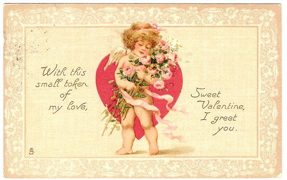 Vintage Tuck Valentine Card 1908 with REC
