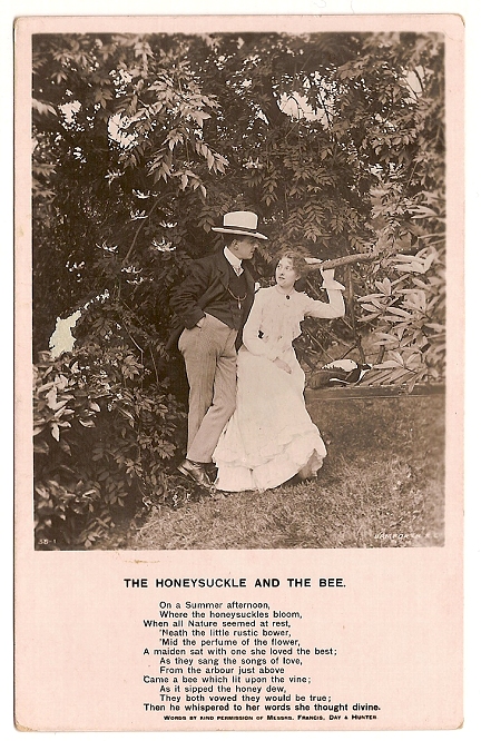 Bamforth Real Photo Postcard with Couple and Song