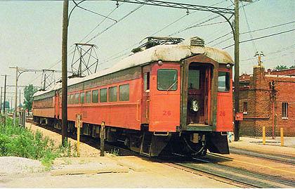 Railway Train Postcard Chicago South Shore and South Bend Electric