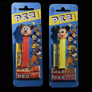 Two different Mickey Mouse Disney Pez Dispensers