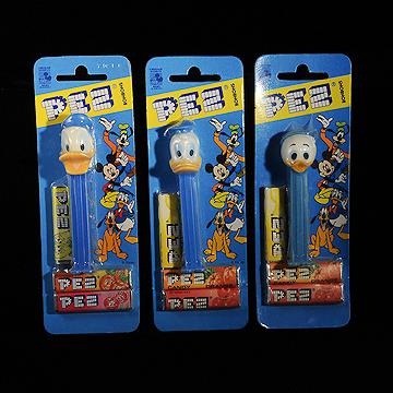 3 Donald Duck Family Disney Pez Dispensers