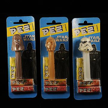 Three Star Wars Pez Dispensers