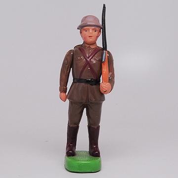 Vintage Celluloid Soldier with Rifle - Japan Kintaro/Marugane