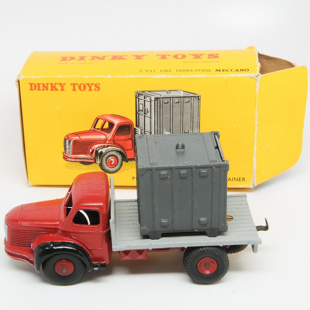 Vintage Dinky Toys 34b Berliet Flat Bed Container Truck