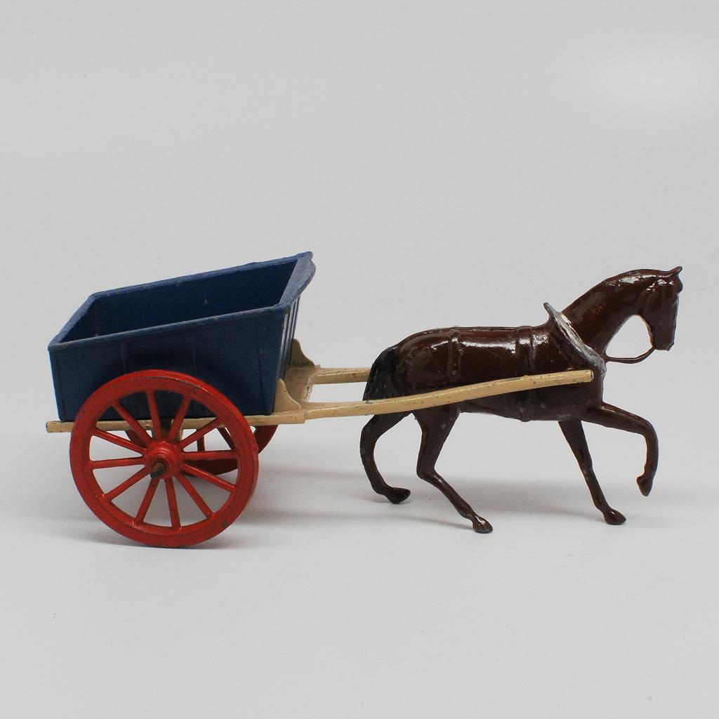 Britains 40F Horse-drawn Farm Cart Blue, Probably Pre-War