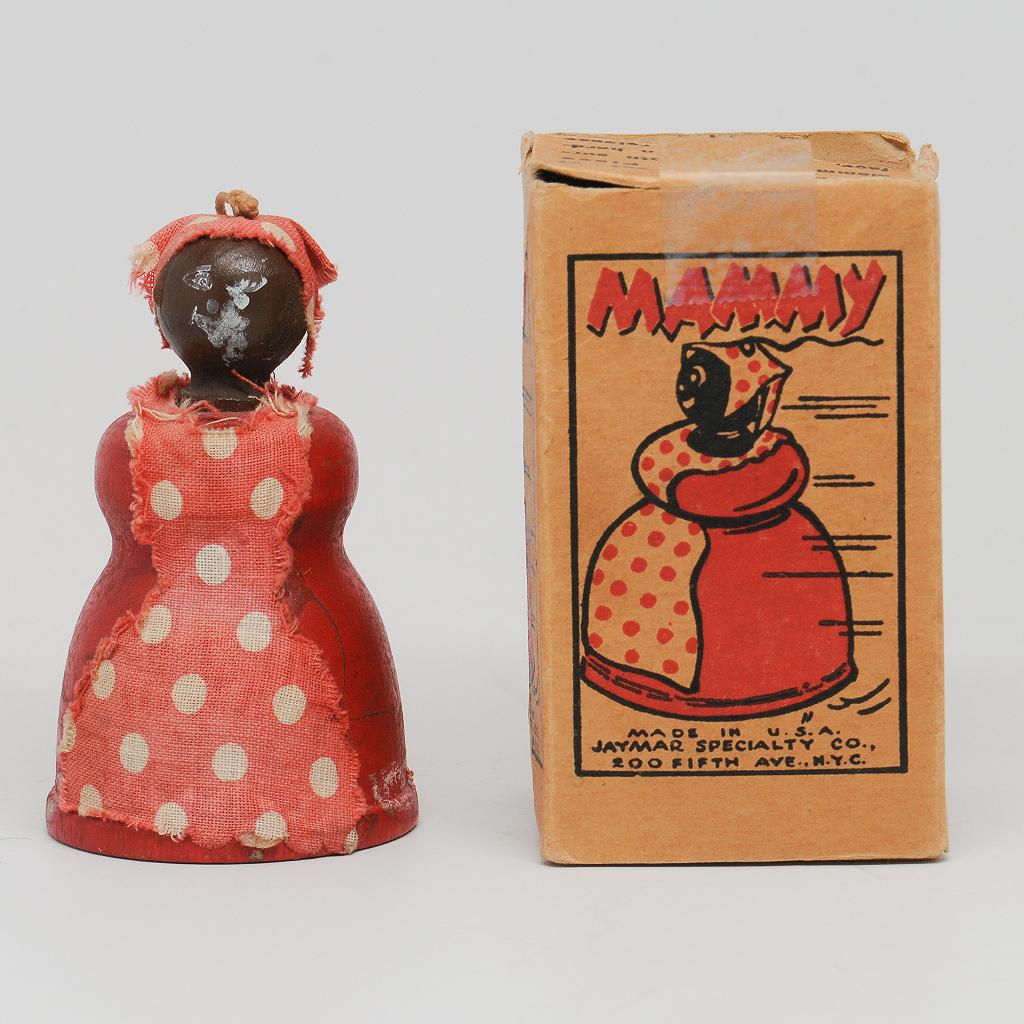 Vintage Jaymar Wood Mammy Toy with Box Black Memorabilia