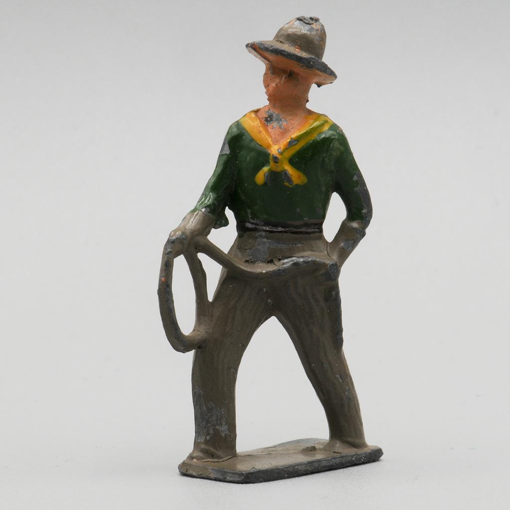 Hollowcast Lead Cowboy with Lasso Crescent England