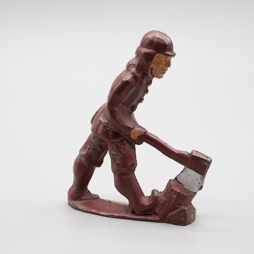  Manoil Man Chopping Wood Dimestore Figure from Happy Farm Series