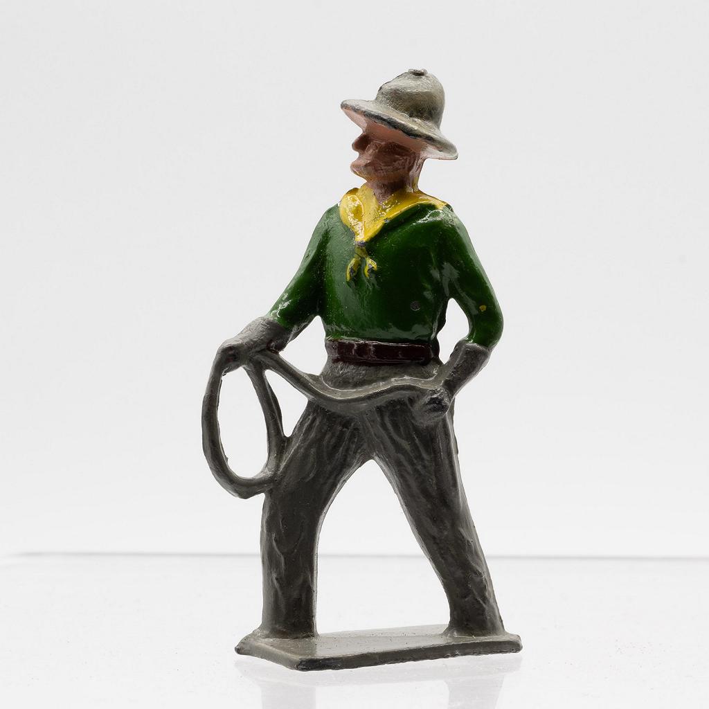 Hollowcast Lead Cowboy with Lasso Crescent England