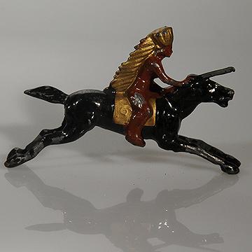 Lead Indian Chief on Horse Possibly Britains