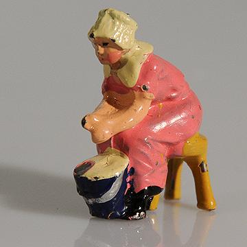 Hollowcast Milkmaid Milking Farm Figure John Hill Co 306