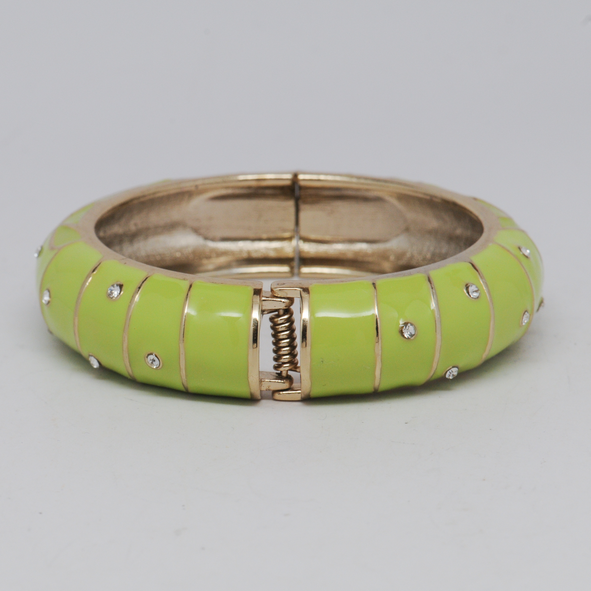 Sequin+New+York+Brand+Green+Enamel+Clamper+Bracelet picture 3