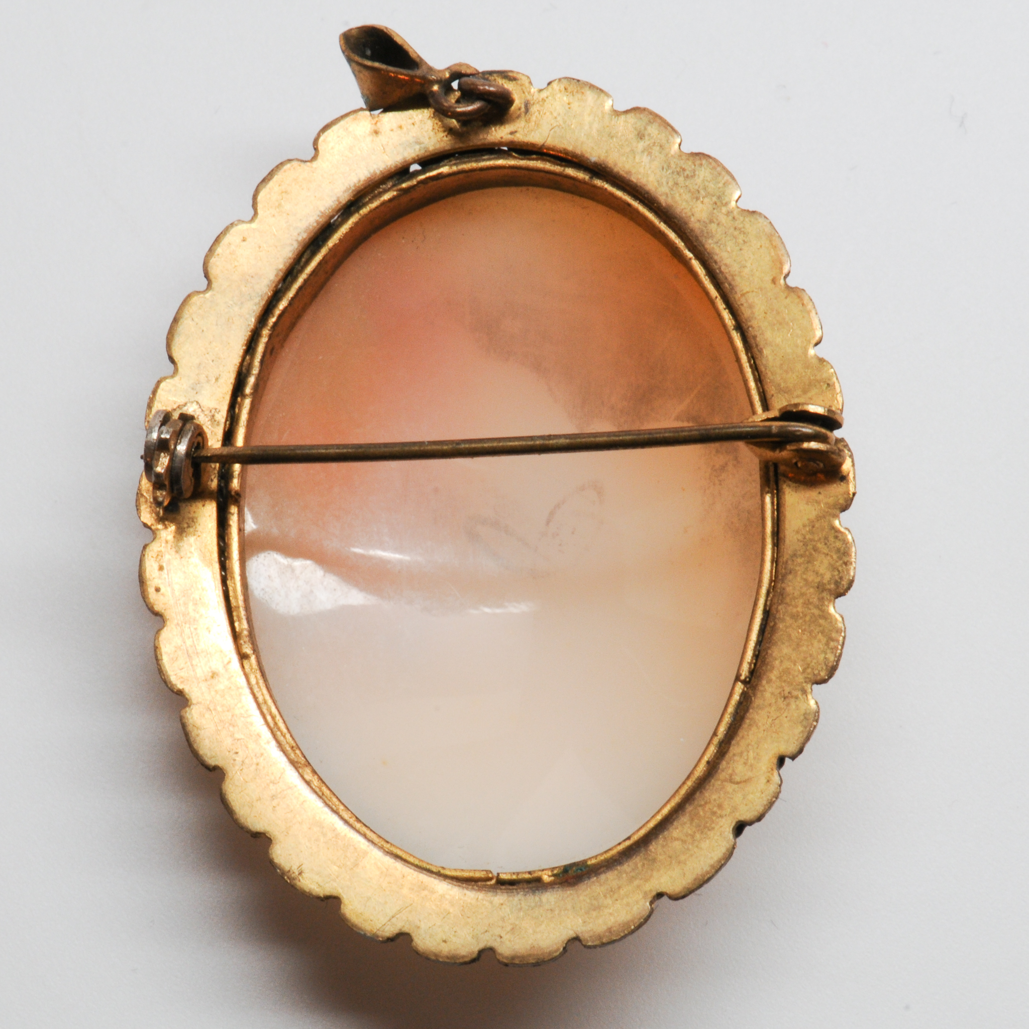 Old+High+Domed+Shell+Cameo+Pin picture 3