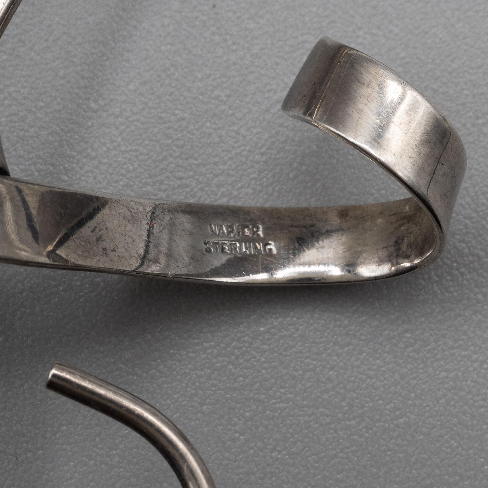 Napier+Sterling+Double+Four+Leaf+Clover+Pin picture 3