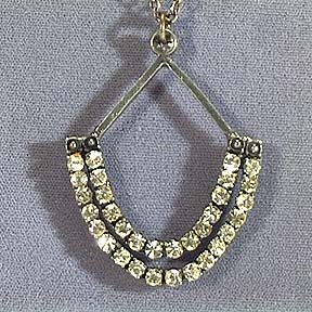 Old+Unusual+Rhinestone+Pendant+with+Chain picture 1