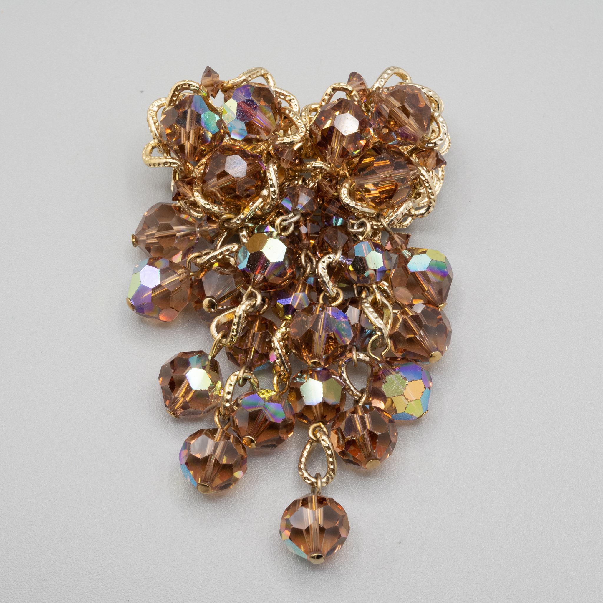 Vendome+Aurora+Topaz+Crystal+Cha-Cha+Tassel+Brooch picture 1