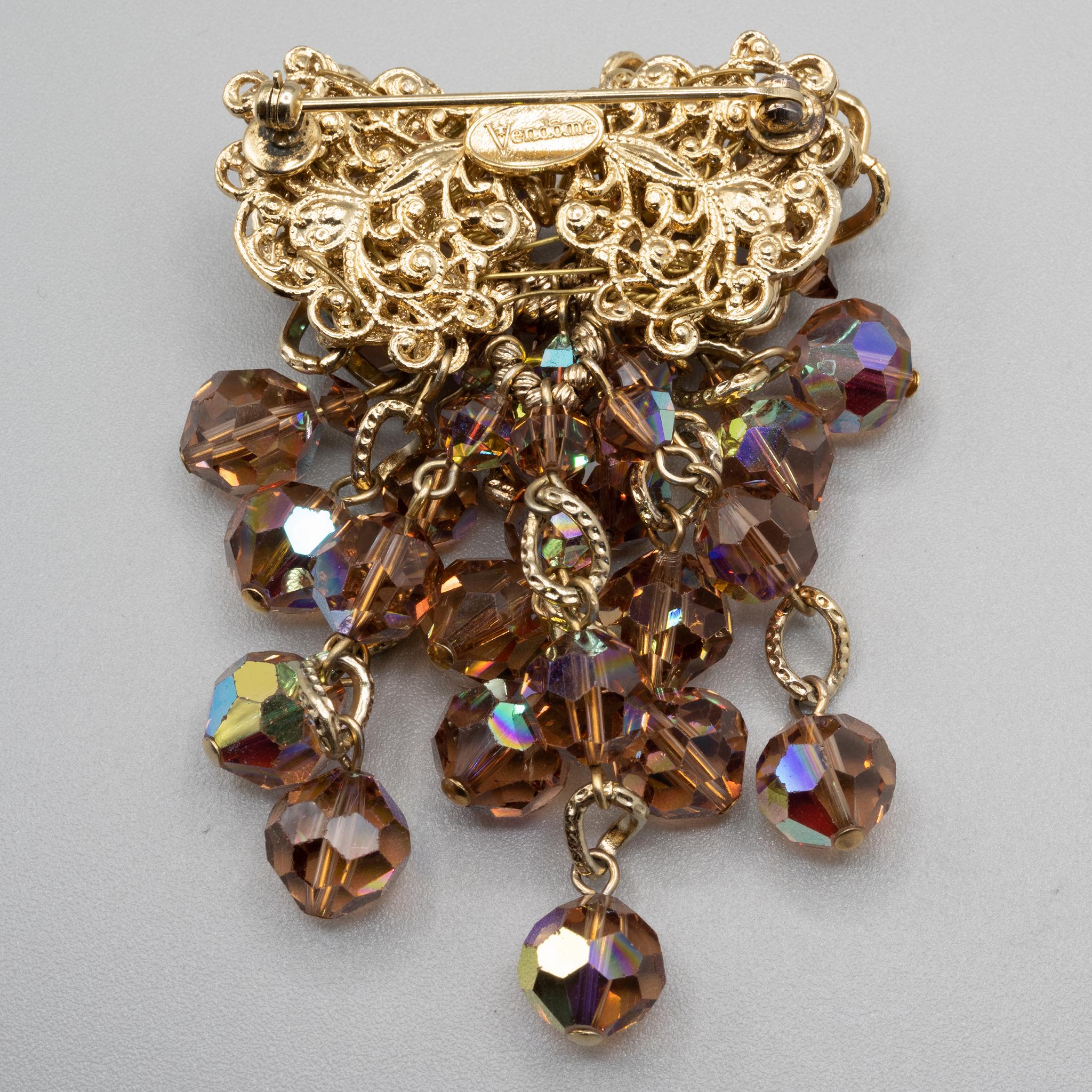 Vendome+Aurora+Topaz+Crystal+Cha-Cha+Tassel+Brooch picture 3