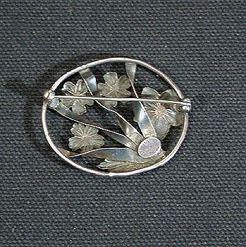 Coro+Sterling+Craft+Silver+Flower+Brooch+or+Pin picture 2