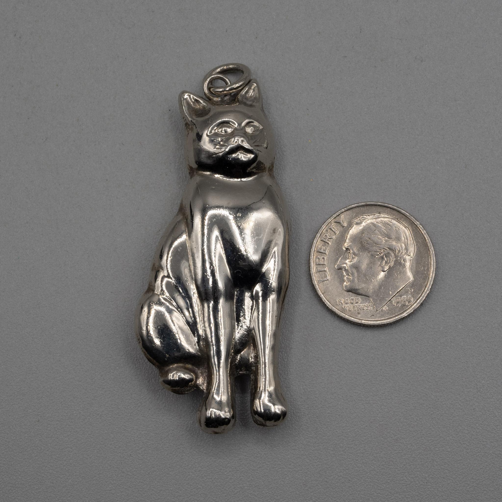 Hollow+Silver+Cat+Pendant picture 3