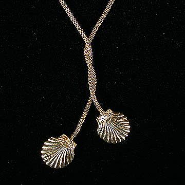 Sarah+Coventry+Sea+Shell+Lariat+Necklace picture 1