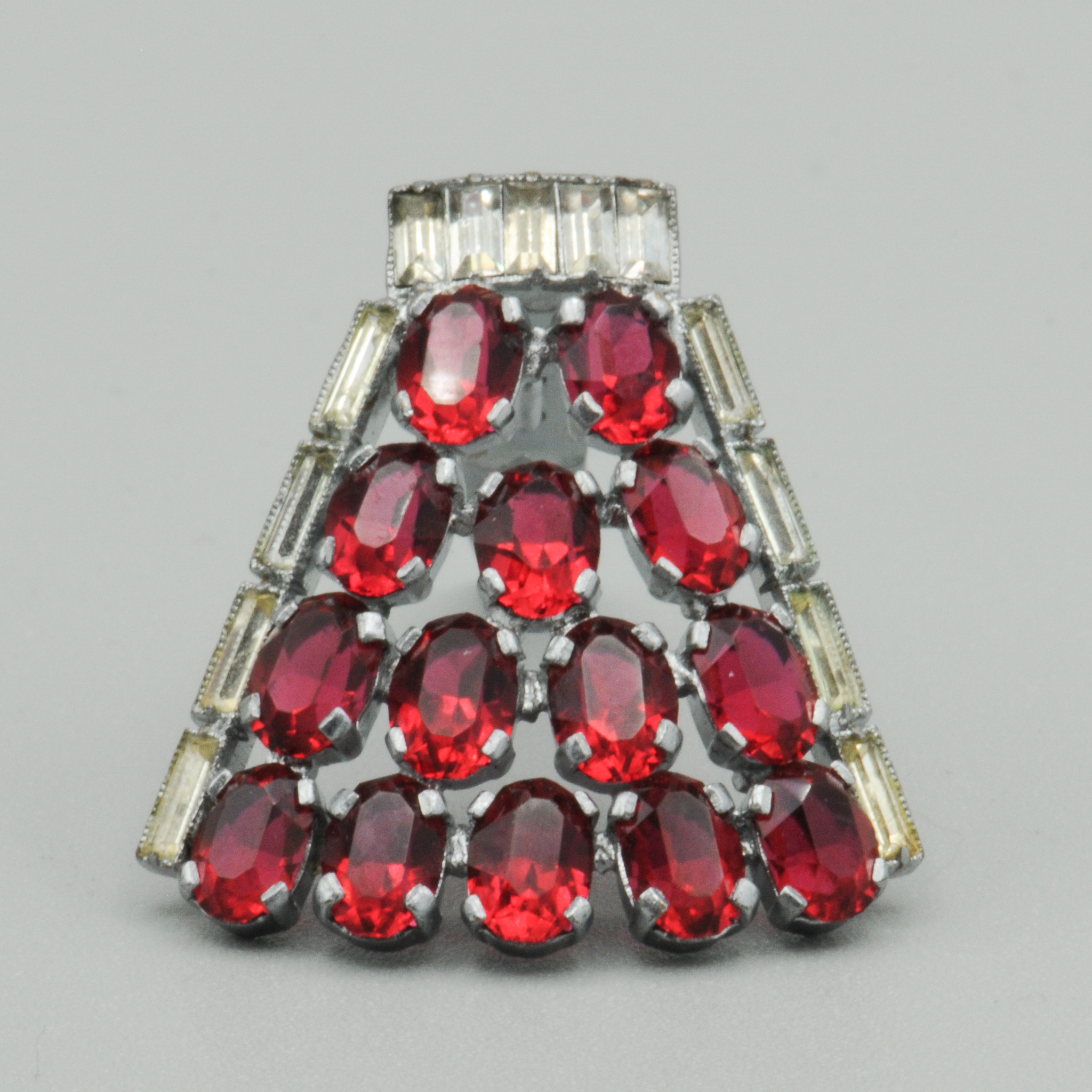 Stunning+Art+Deco+Dress+Clip+-+Red+Stones picture 1