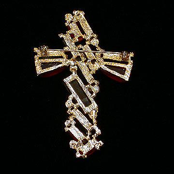 Stunning%2C+Bright+and+Colorful+Cross+Pin+Brooch picture 2