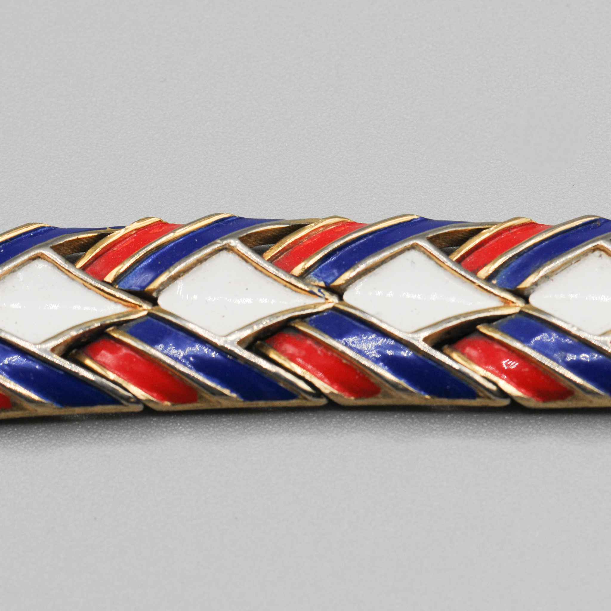 Trifari+Red+White+and+Blue+Enamel+Bracelet picture 5