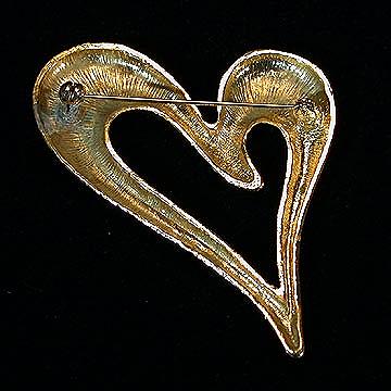 Graceful+Modern+Freeform+Heart+Brooch+or+Pin picture 2