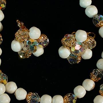Vintage+White+Bead+and+Aurora+Crystal+Necklace+and+Earrings picture 3