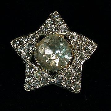 Potmetal+Rhinestone+Star+Pin+-+Large+Center+Stone picture 1