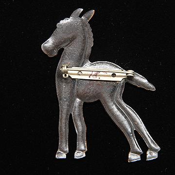 Stamped+Copper+Horse+or+Burro+Pin+Brooch picture 2