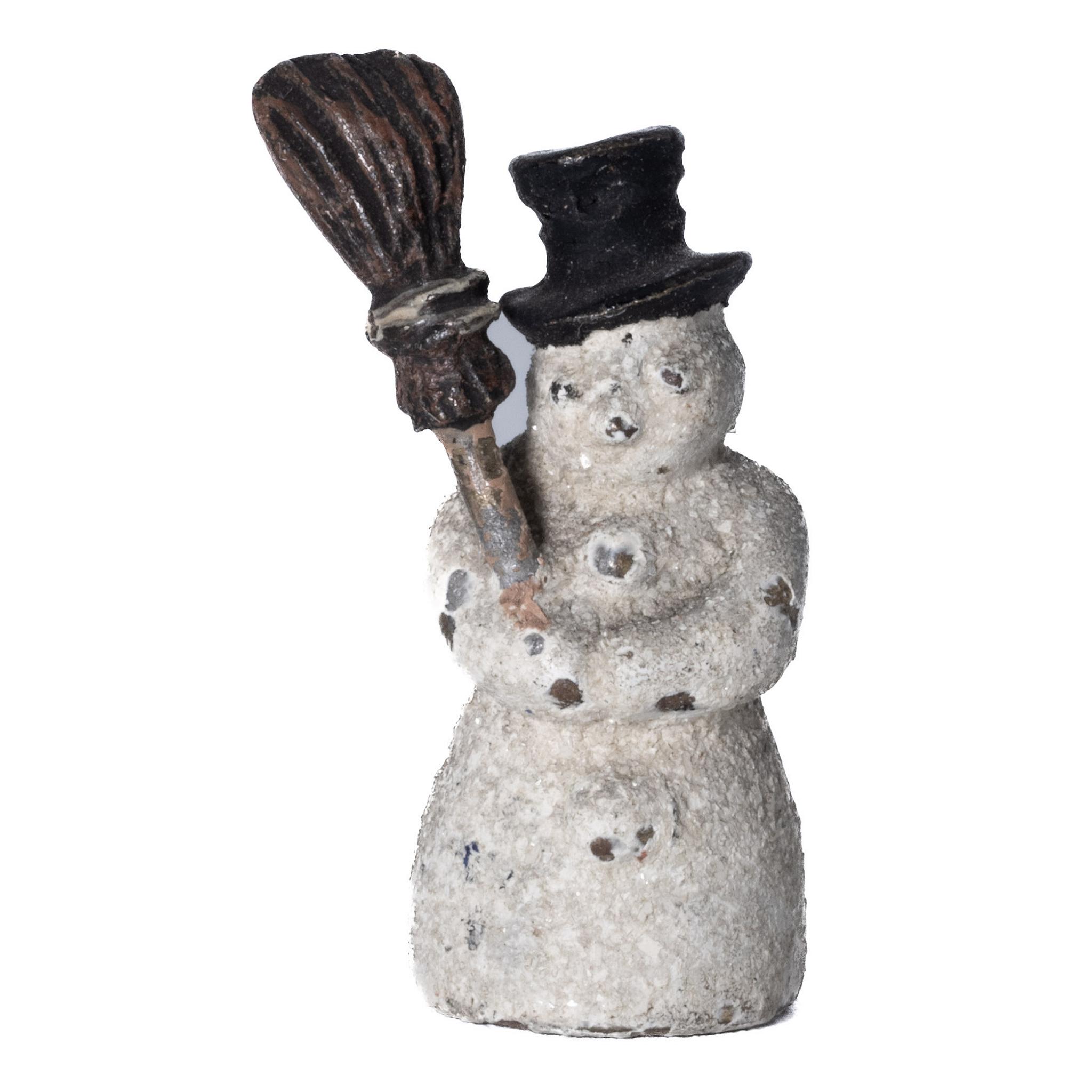 Tiny+Cold-Painted+Austrian+Vienna+Bronze+of++Snowman picture 1