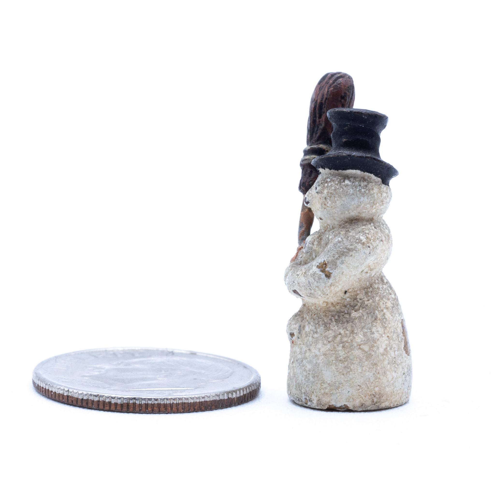 Tiny+Cold-Painted+Austrian+Vienna+Bronze+of++Snowman picture 2
