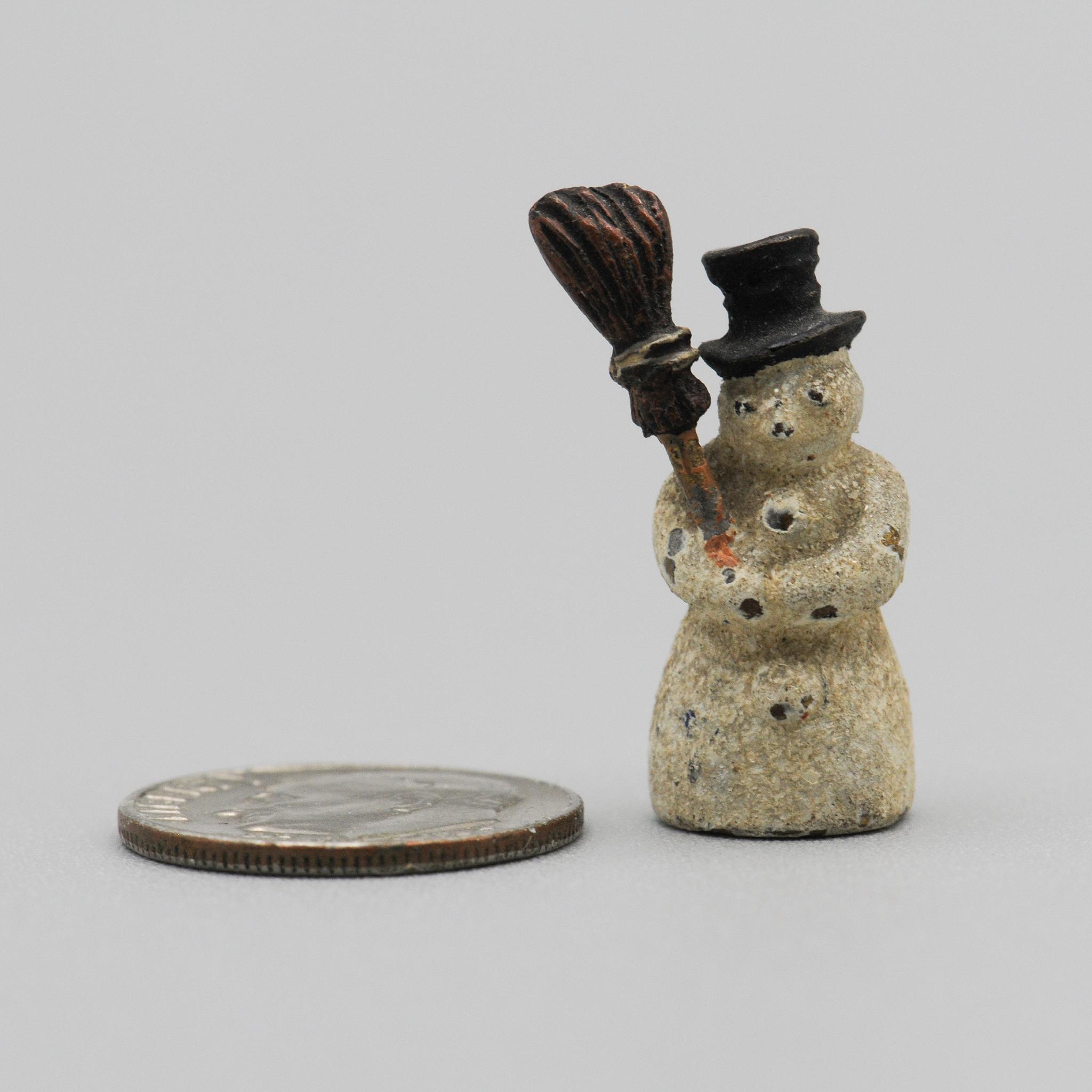 Tiny+Cold-Painted+Austrian+Vienna+Bronze+of++Snowman picture 5